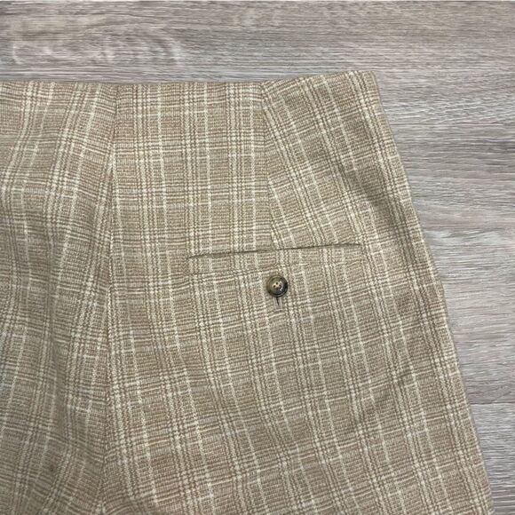 Wilfred High Waist Dress pants Plaid Beige Ankle Crop  Pant Wool Cashmere - Picture 6 of 10